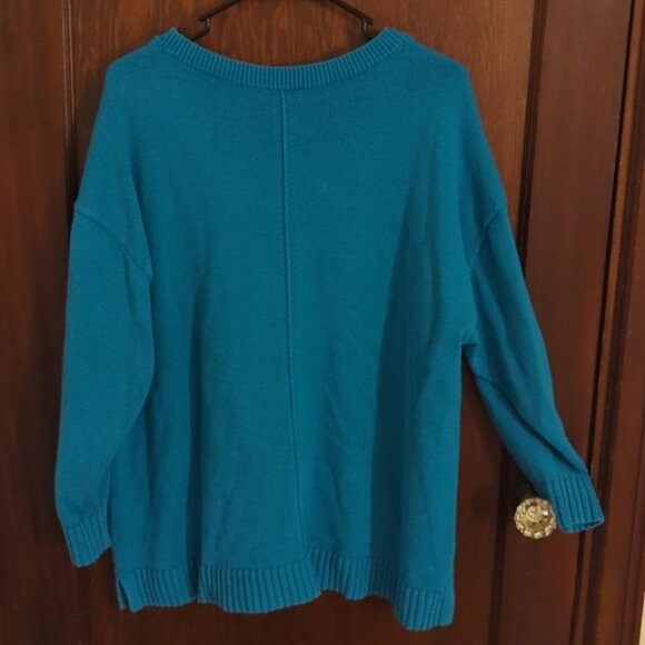 Talbots Plus Petites Blue Cotton Sweater Size 2X Petite - Picture 5 of 6